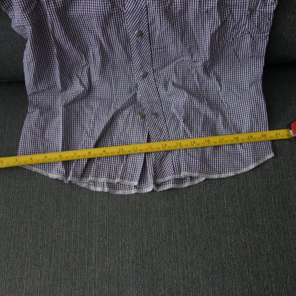 Diesel Checkered Short Sleeve Snap-In Button Down Size S - Picture 2 of 14